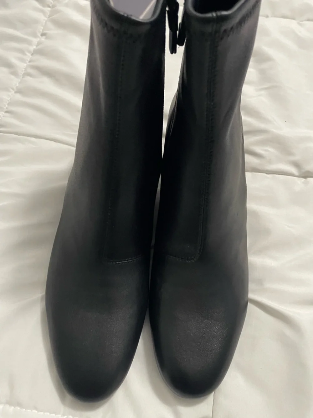 Birdies Black Leather Ankle Booties - Picture 5 of 10